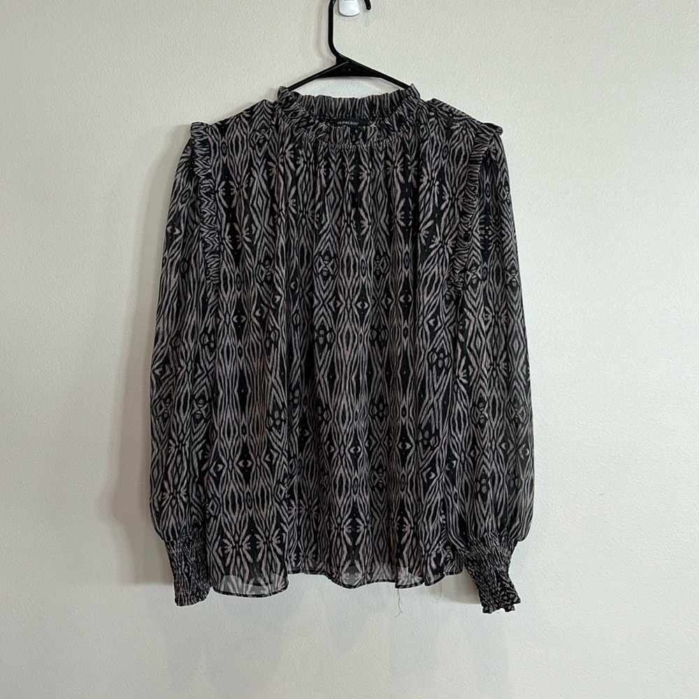 Olivateous sheer blouse